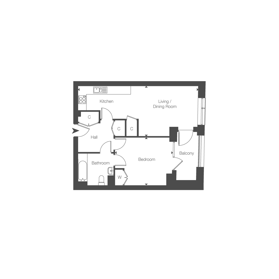 Floorplan for plot 1